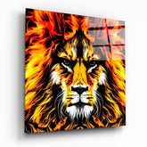Lion Glass Wall Art | Insigne Art Design.